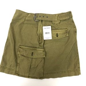 Free People Erika Utility Army Skirts sz 2